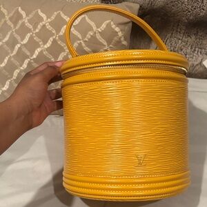 Louis Vuitton Yellow Epi Leather Round Bag